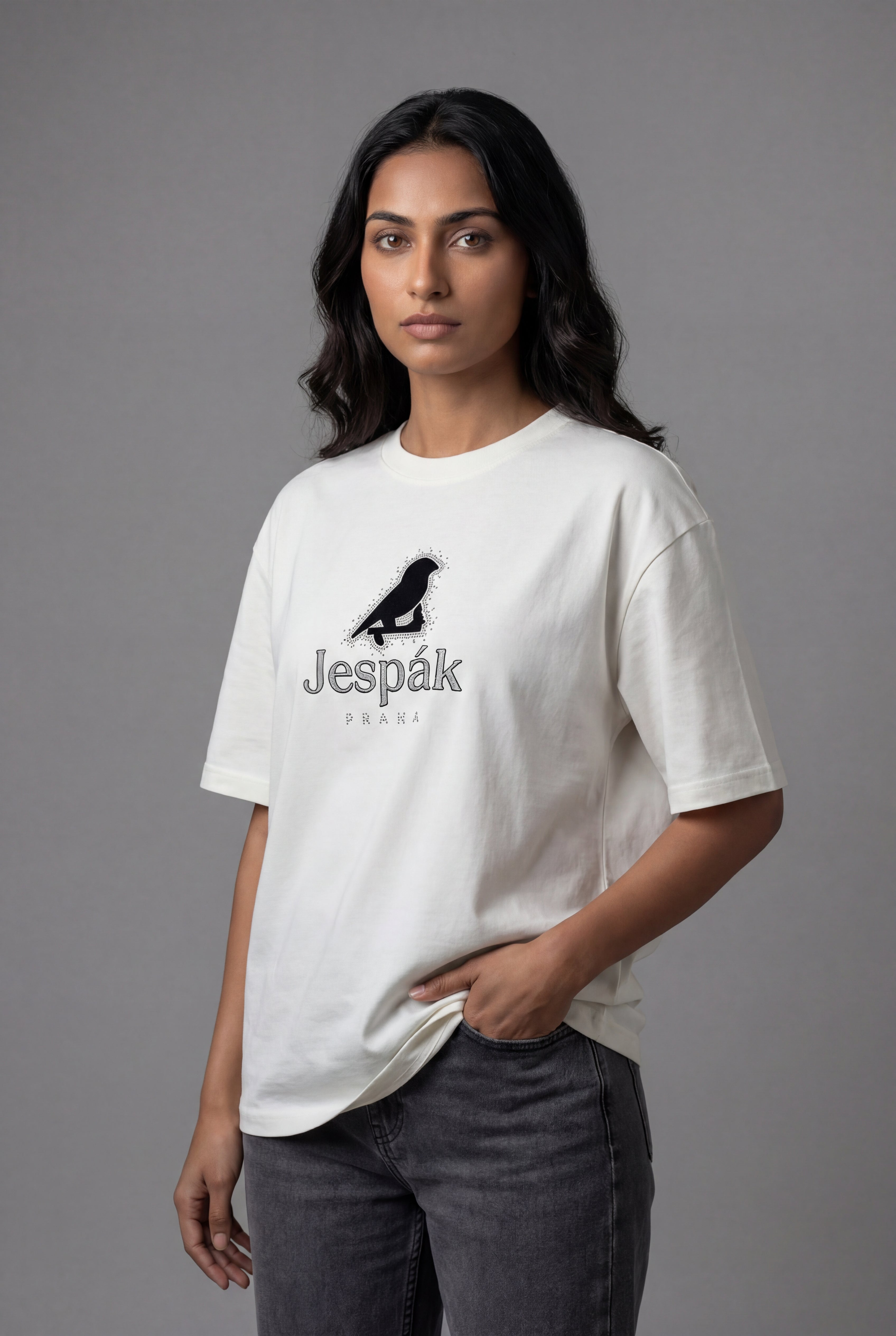 PRAHA SIGNATURE BIRD OVERSIZED T-SHIRT