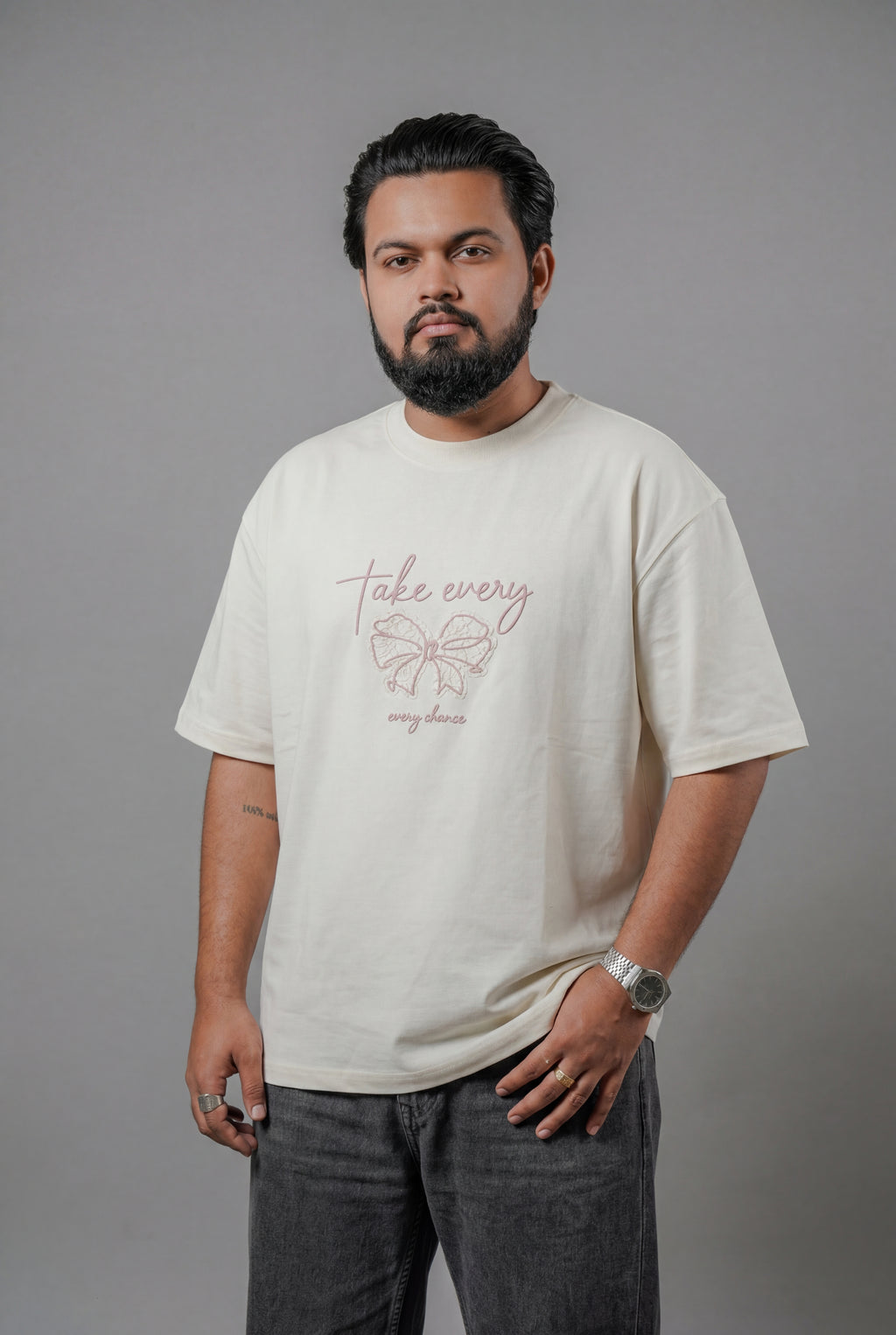 TAKE EVERY CHANCE BUTTERFLY DESIGN T-SHIRT