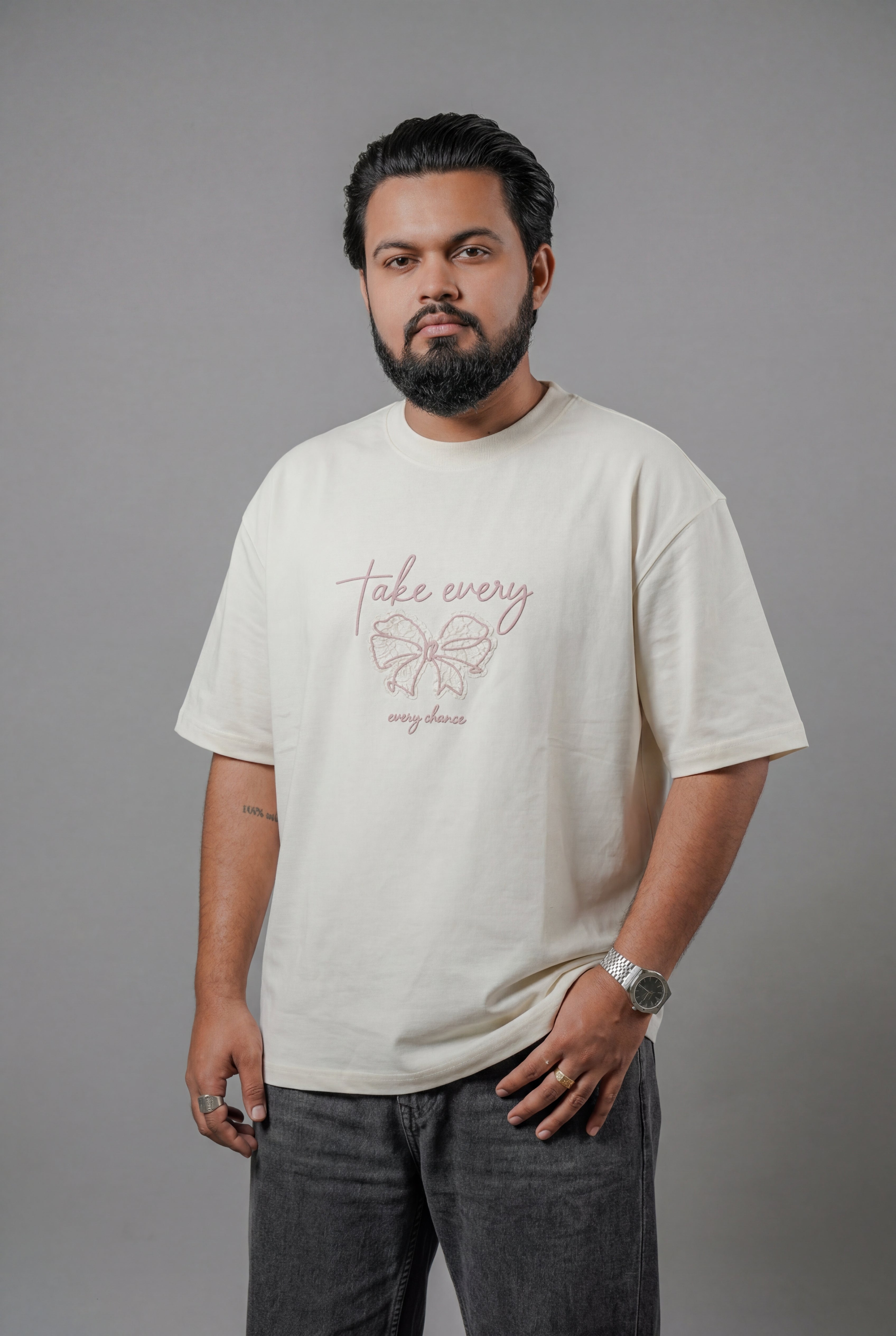 TAKE EVERY CHANCE BUTTERFLY DESIGN T-SHIRT